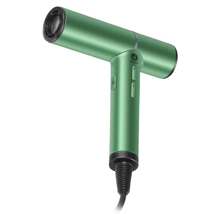 US Warehouse Free Shipping DY HD07 Blue Leather Gift Box Accessories 5 in 1 Professional Negative Ion Leafless DY Hair  Dryer