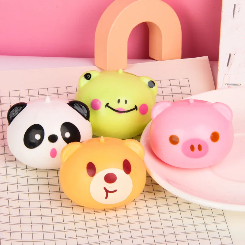 New Kids Bread Colored Panda animals Pinching Joy Cute Cartoon Release Ball Slow Rebound Flour Stress Relief Toy Adult Gift