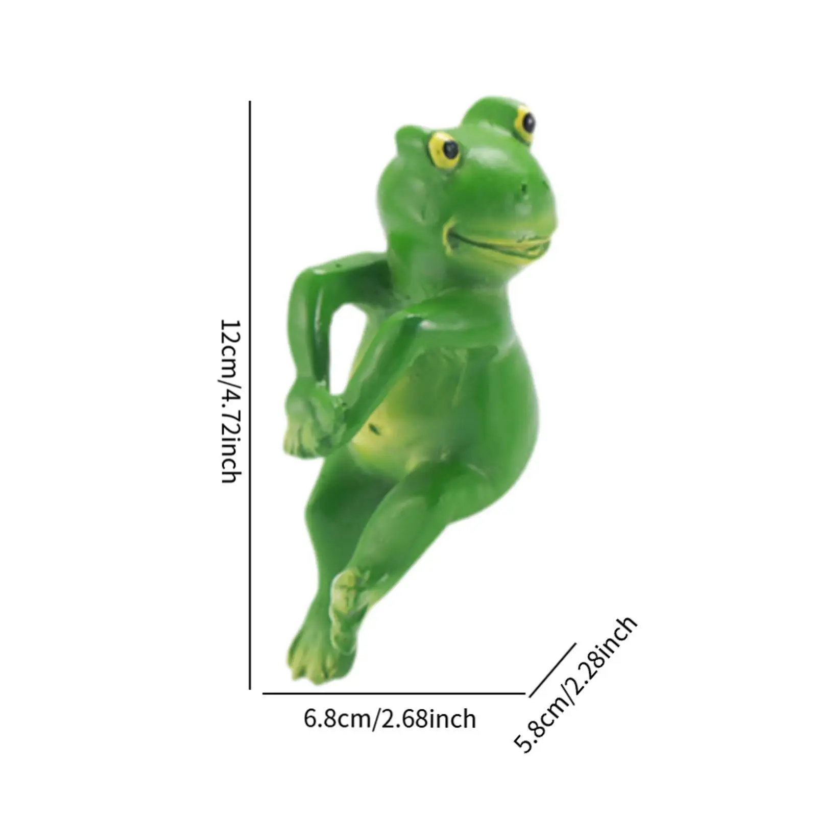 Cute Frog Figurine Artwork Decorative Outdoor Decor Housewarming Gift Flower Pot Hugger for Farmhouse Backyard Balcony Patio
