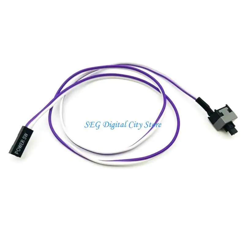 U75B 2PCS/Set Desktop Motherboard Line Atx Chassis Boot Cable Computer Power Jumper Lines 50cm/19.7in