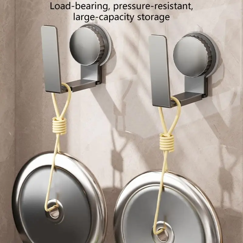 Expandable Suction Cup Cookware Lid Organizers Wall Mount Kitchen Shelf 2pcs