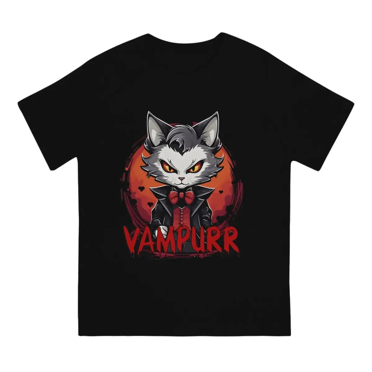 Men T-Shirt Mysterious Feline Hipster 100% Cotton Tee Shirt Short Sleeve The Return Of Vampurr Round Collar Clothing Classic