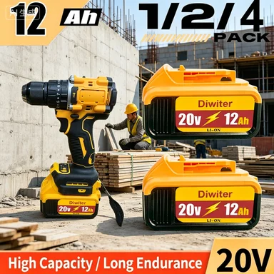 Batería de Iones de Litio DCB200 de 20V 6.0Ah/9.0Ah para Destornillador Dewalt, Compatible con DCB612 DCB609 DCB205 DCB200 DCB182 para Dewalt 20V
