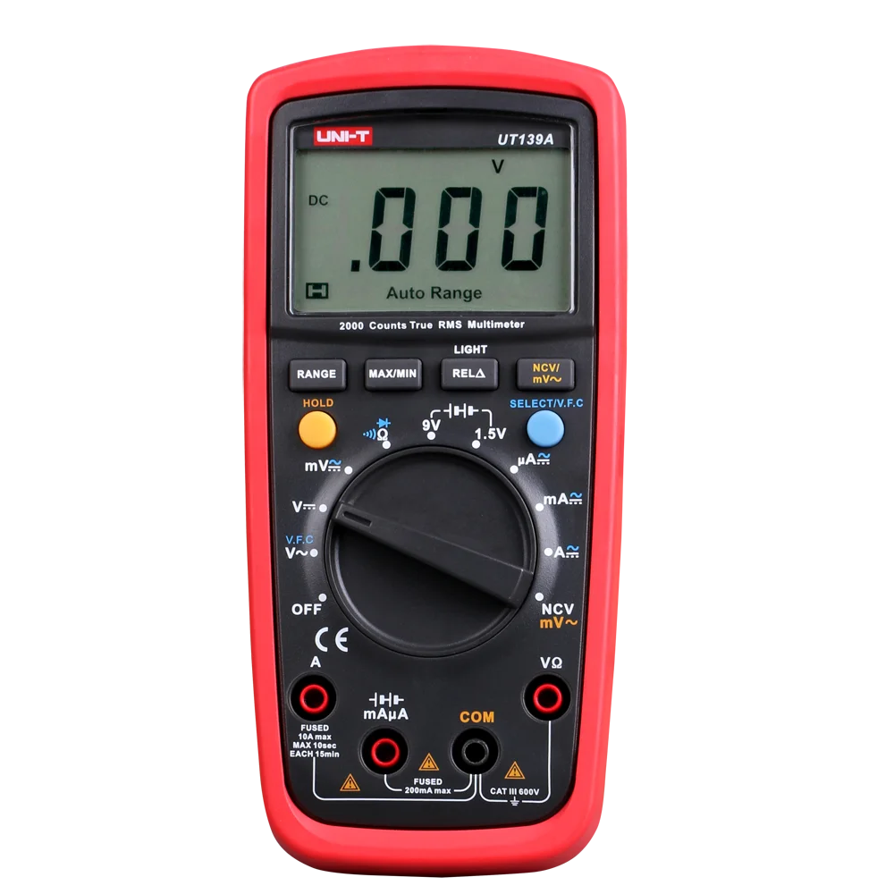 UNI-T ut139a True RMS Digital Multimeter Auto Range AC/DC Amp/Volt Ohm Tester mit Daten halterung, NCV und Batterie test