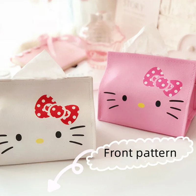 Cartoon tissue box container PU tissue drawer corner biological home car leather tissue box paper drawer organizer