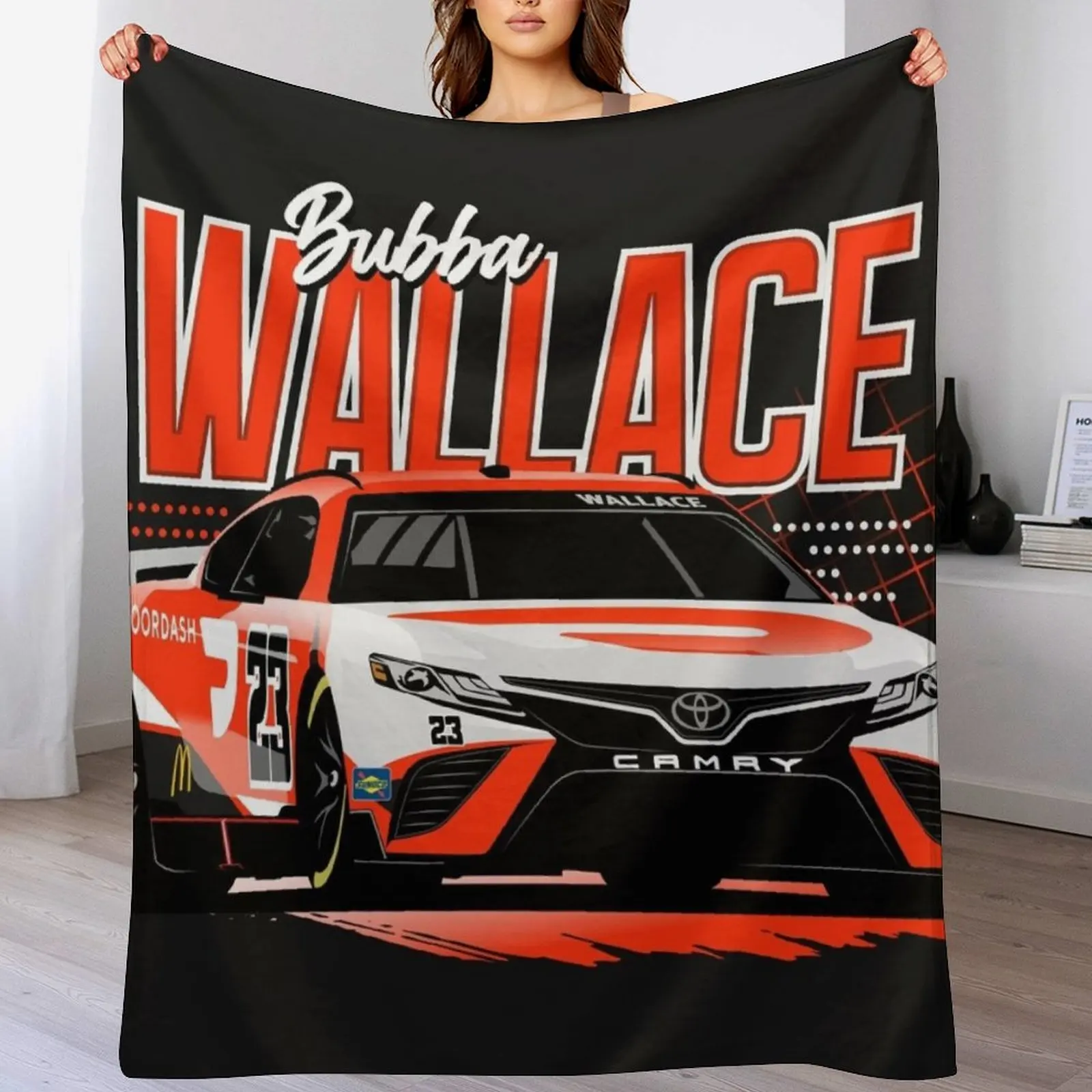 

Bubba Wallace 2022 Nascar Throw Blanket for sofa Decoratives Warm Blankets