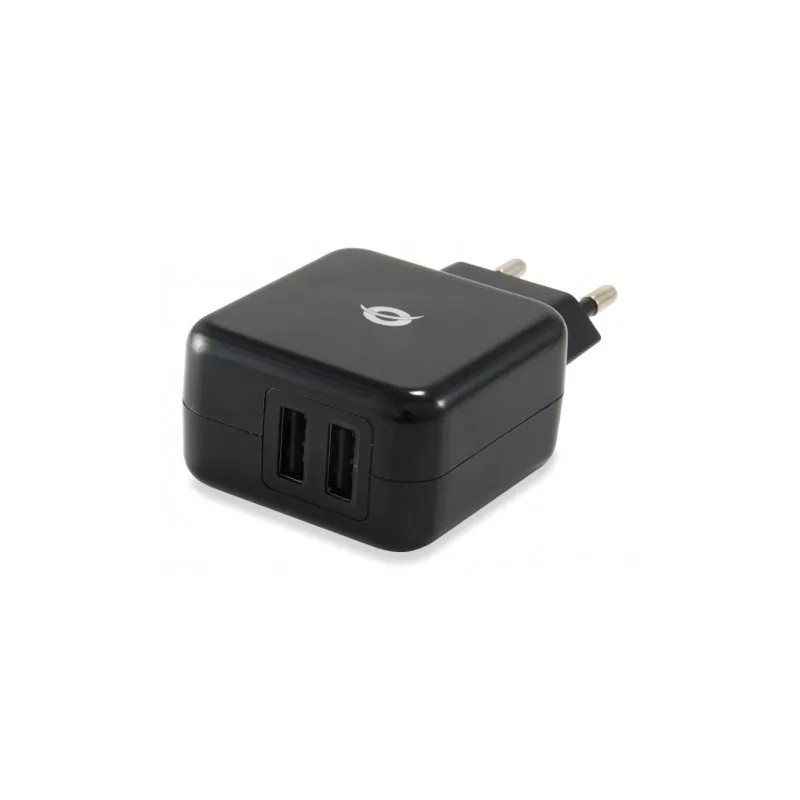 Conceptronic 2XUSB wall charger (5V/2.1A, 5V/1A) -black Color CUSBPWR2A tintasycartuchos.com