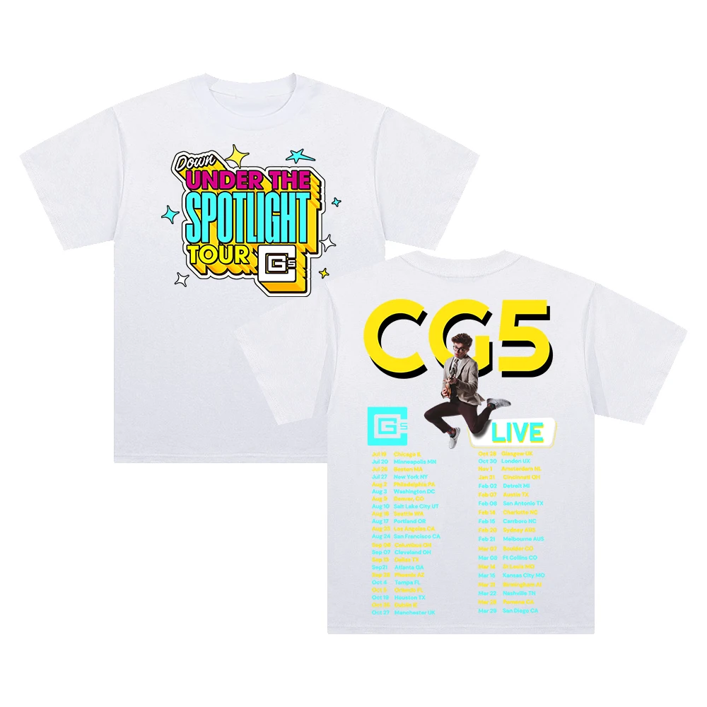 CG5 Under The Spotlight Tour 2025 T-shirt Unisex Crewneck Short Sleeve Cotton Tee Women Men Streetwear Tops