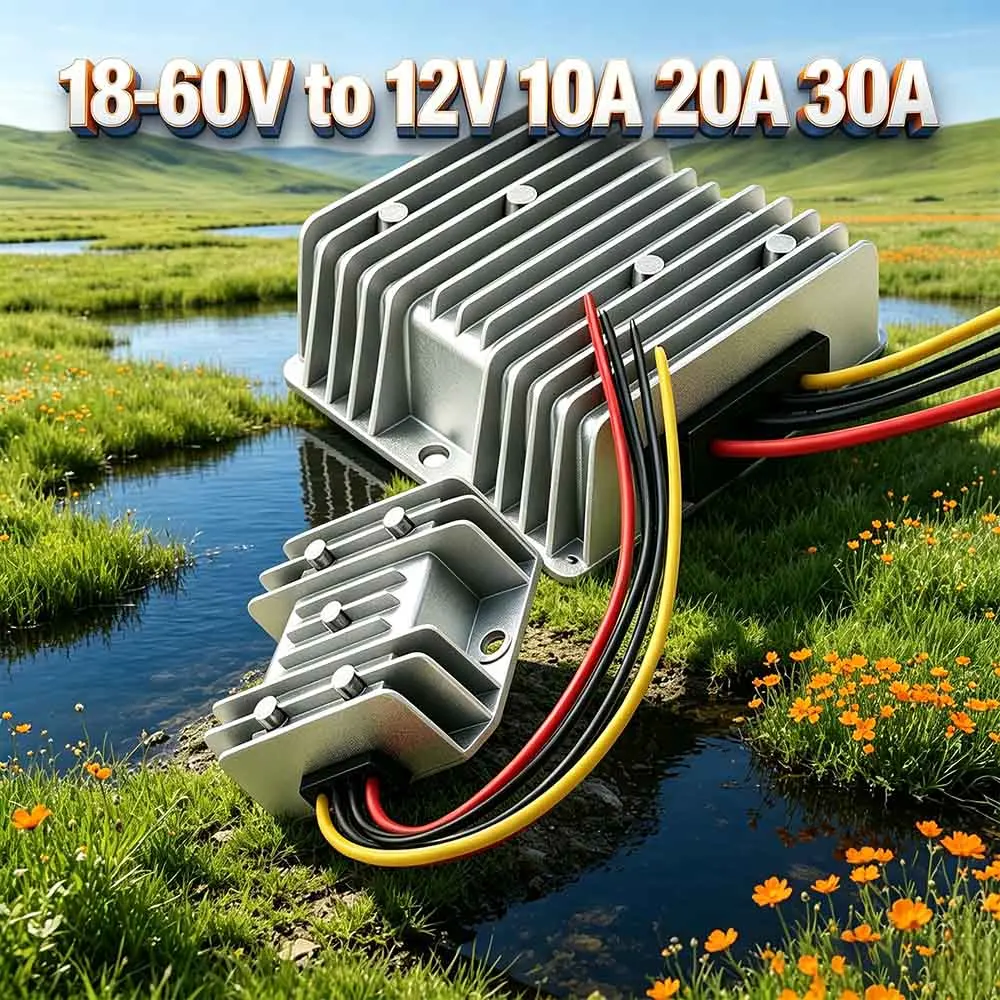 DC 24V Step Down to 12V 30A 360W Converter Voltage Regulator Reducer Buck Transforme For Buses large trucks motors solar power