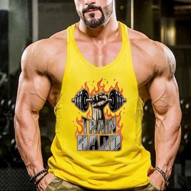 

New Men's Gym Sleeveless Tank - Motivational Muscle - Graphic Fitness Bodybuilding, Sportswear Workout Singlets