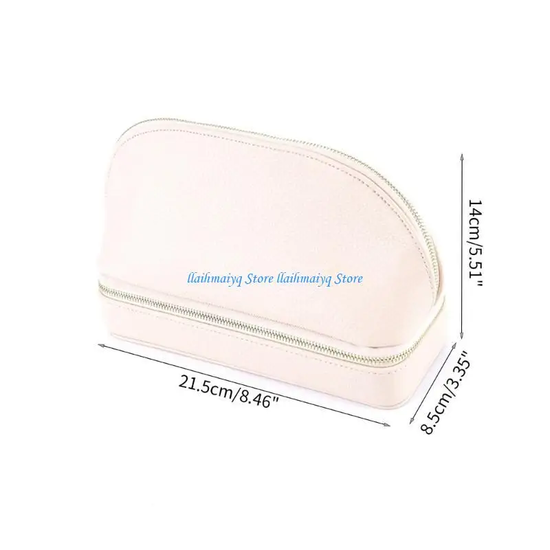 573B Jewelry Box Display Travel Double-Layer Cases Simple Rings Storage Box Portable Jewelry Earrings Holder