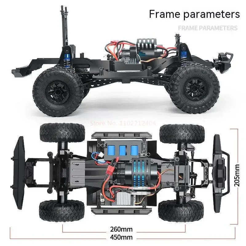 Huangbo Zp1005-1010 Full-Scale-Allrad-Kletter auto simuliert fern gesteuertes Fahrzeug All-Terrain-Offroad-Klettern