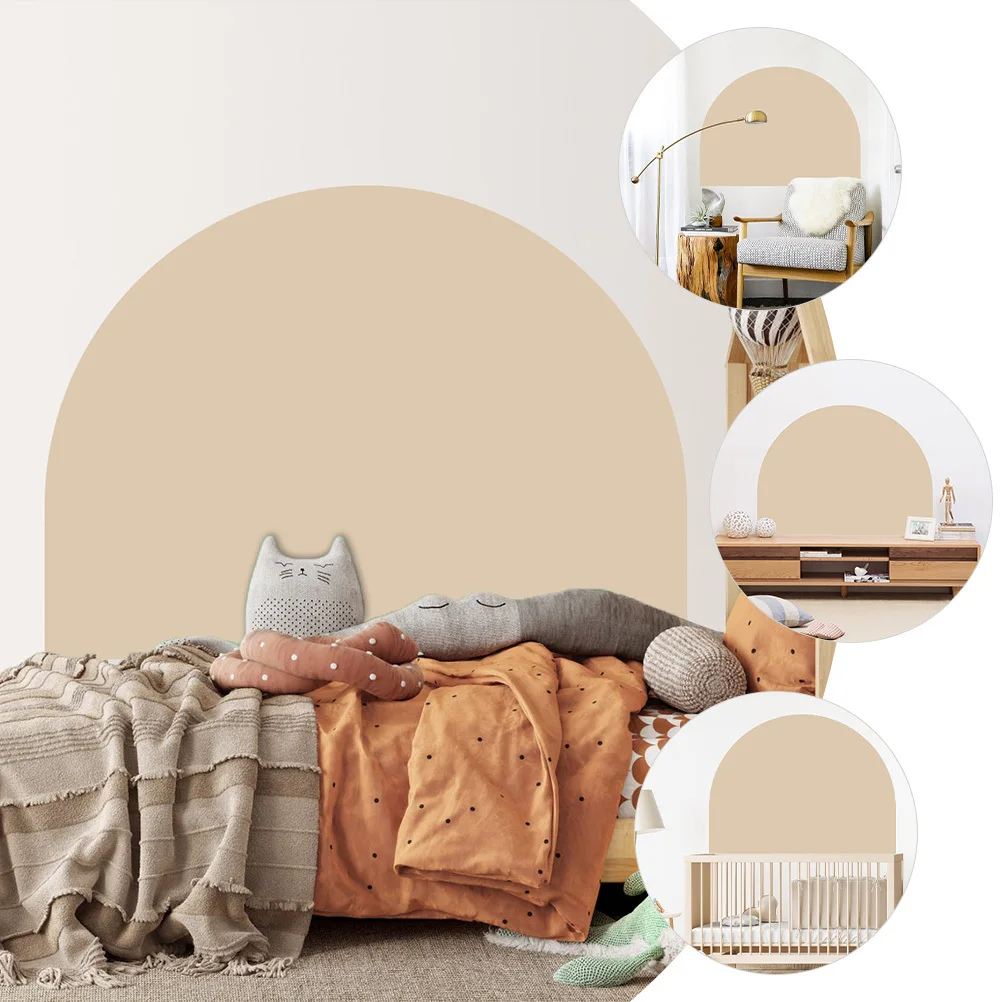 

Geometric Wallpaper Arch Sticker Half Circle Headboard Decal For Home Decor Living Room Bedroom Nursery Art Wall Decor Modern