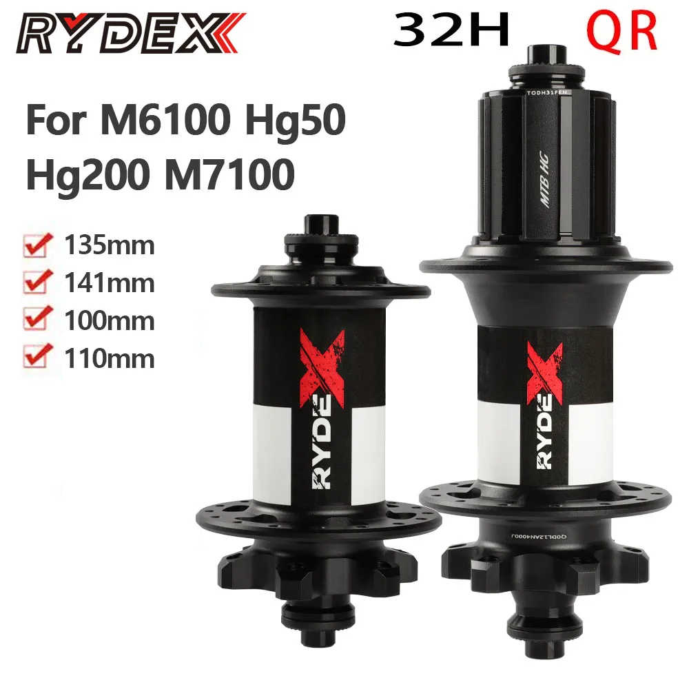 RYDEX 32-отверстия, втулка для горного велосипеда 12x148, задняя повышающая ступица 15x110, подшипник, передние велосипедные ступицы, колесо для Shimano M6100 M7100 Hg50 Hg200