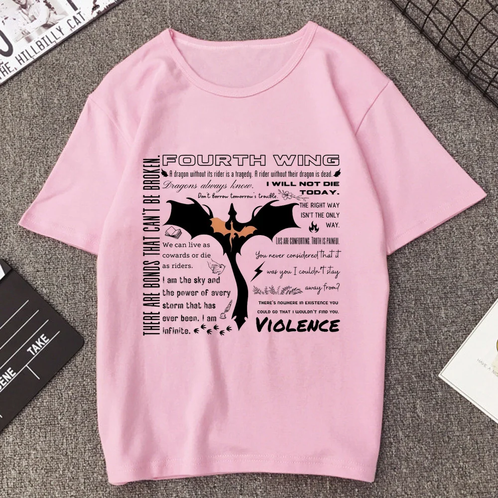 Fourth Wing t shirt women Retro gyaru scene  t shirt y2k cute scene  streetwear cheap