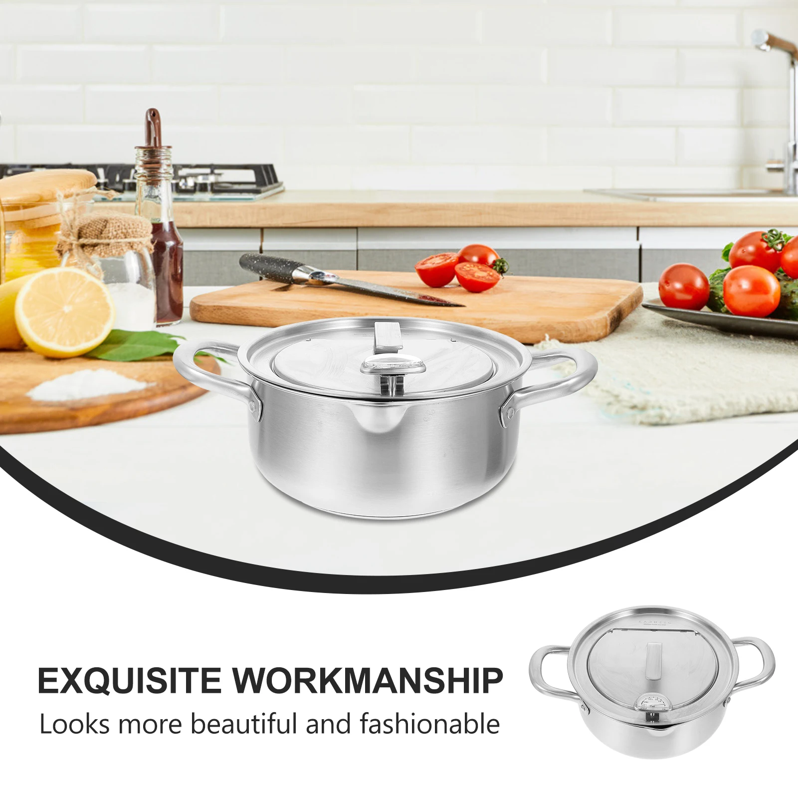 

Stainless Steel Deep Fryer Pot Pan Temperature Control Silver Japanese Style 304 Grade Safe Kitchen Tool for Restaurants