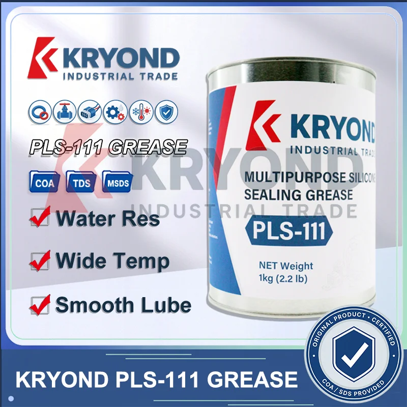 KRYOND PLS 111 Multipurpose Silicone Sealing Grease Lubricant for Valves O Rings Electrical Connectors Industrial Equipment Use