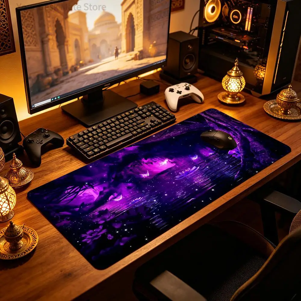 

Enchanted Forest Mouse Pad Large Computer Office Game Table Mats . Rubber Anti-slip Gaming Mousepads Long Desk Pads
