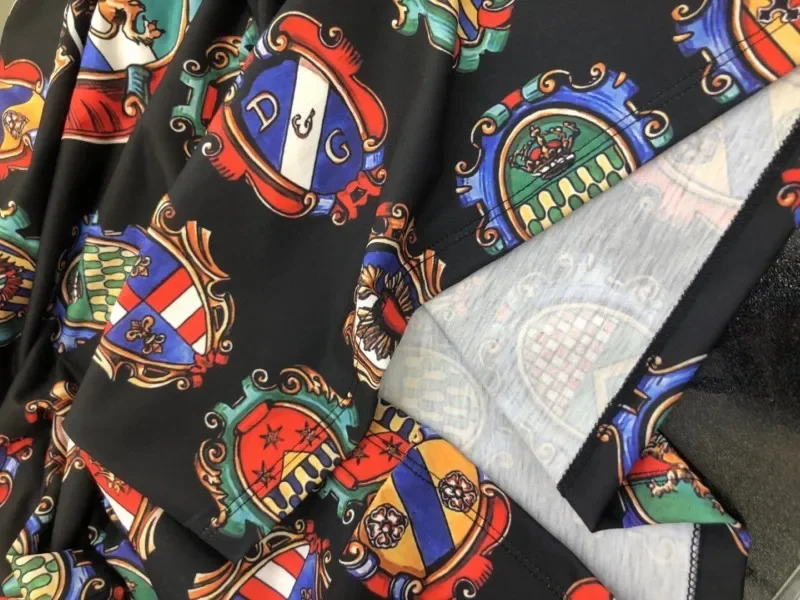 2024 Fashion Printing Baroque Brand T-shirt Men Summer Clothing Luxury Royal Style Short Sleeve Mens Casual Clothes Hip Hop Tops