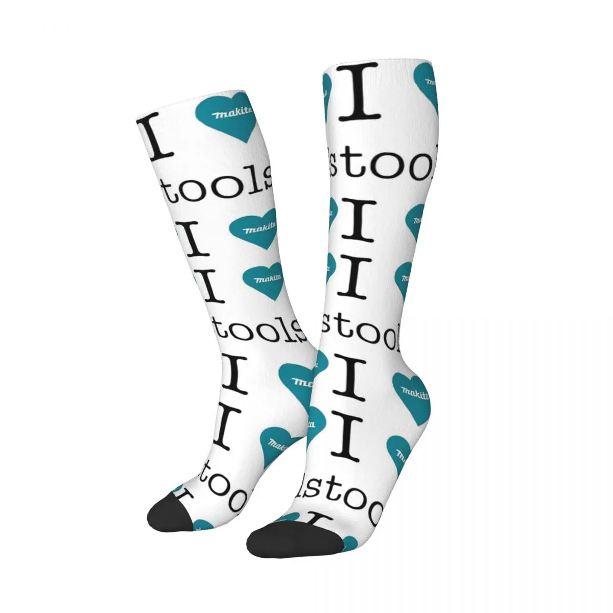 I Love Makita Tools Socks Harajuku Sweat Absorbing Stockings All Season Long Socks Accessories for Unisex Christmas Gifts