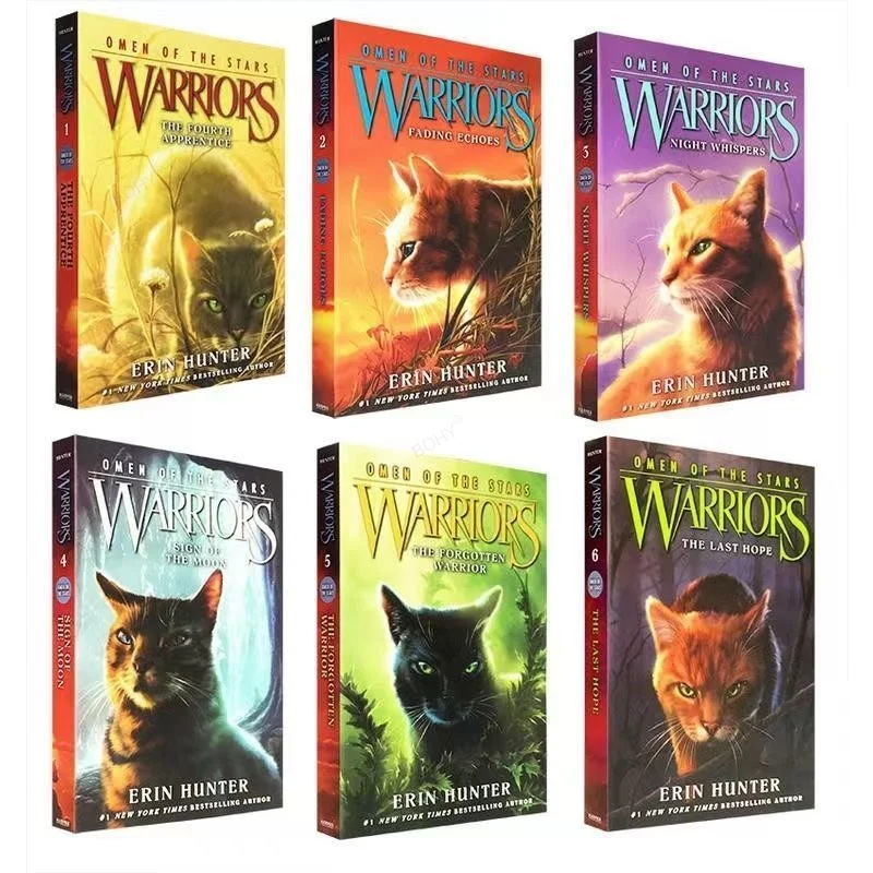 

Set of 6 Book Cat Samurai Part One Two Three Four Complete English Original Novels Legendary Cat Warriors Books Photocopy Books