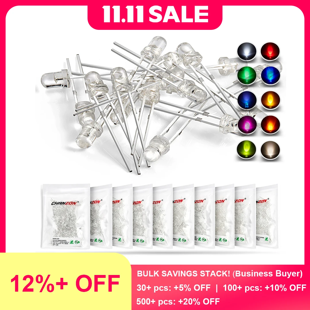 3mm LED Diode Color Kit 2V 3V