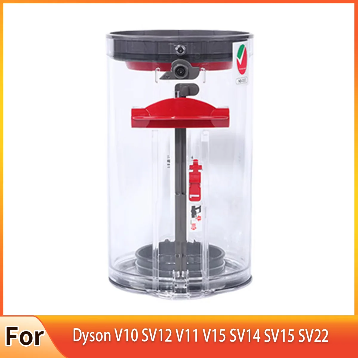 Tempat sampah untuk Dyson V10 SV12 V11 V15 SV14 SV15 SV22 bagian penyedot debu tempat sampah tutup dasar Aksesori cincin segel tetap atas