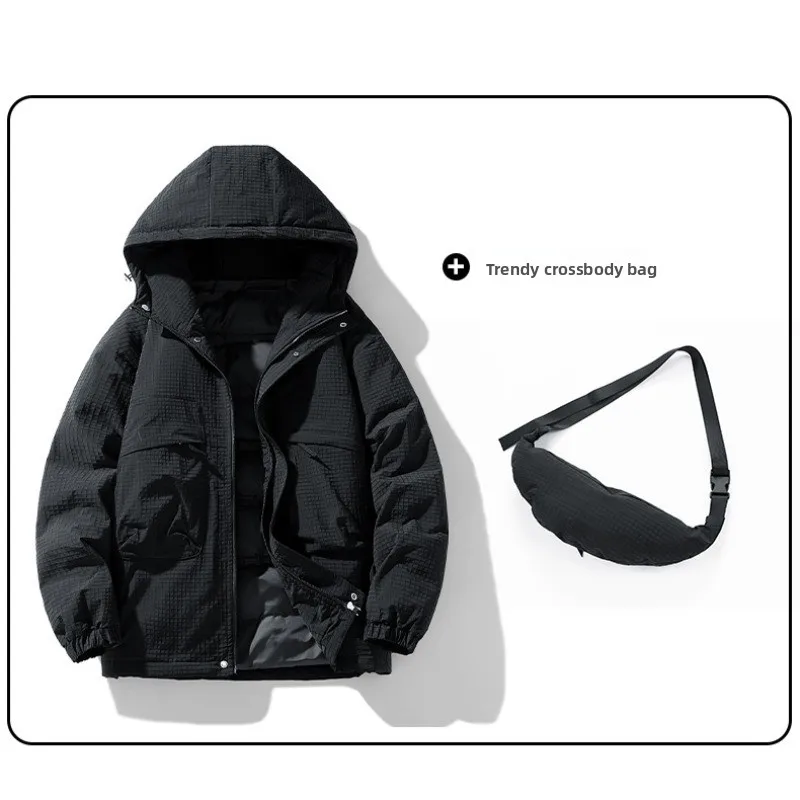 커플 방풍 솜 패딩 재킷 두꺼운 따뜻하고 편안한 솜 패딩 재킷 후드가 달린 단색 캐주얼 재킷