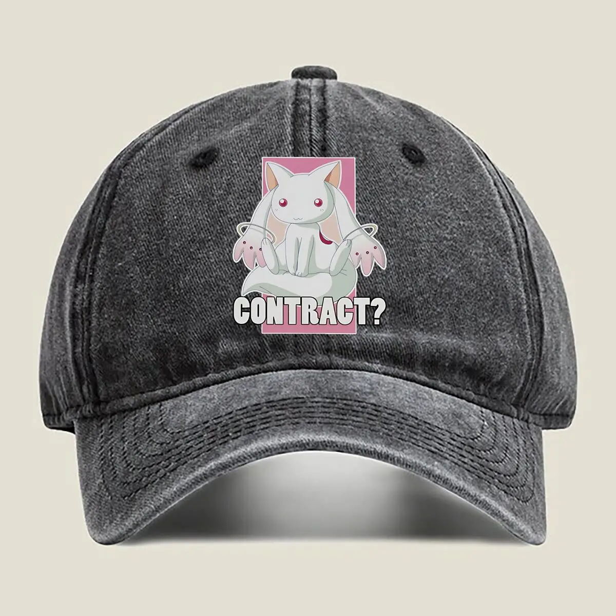 

Anime - inspired Character with Contract - related Theme Washed Baseball Cap