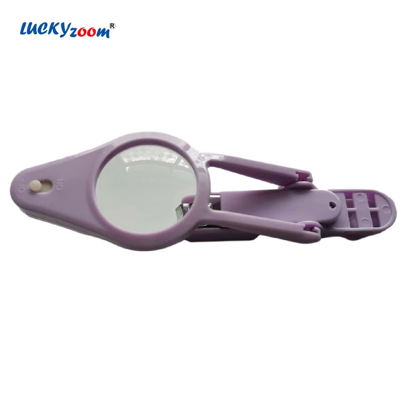 Handheld Nail Scissors Magnifying Glass 5X LED Magnifier Illuminated Cutters for Elderly Children Dedicated Nail Clippers Loupe