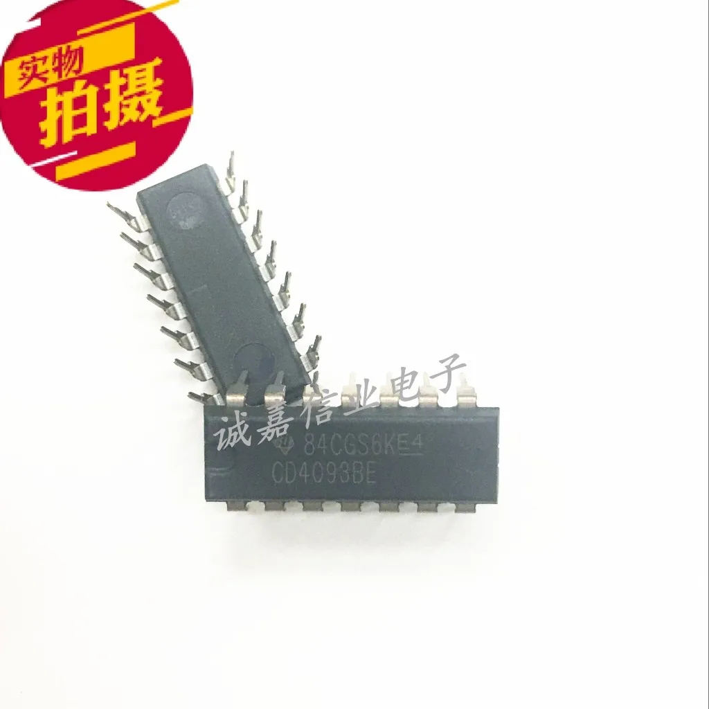 10pcs/Lot CD4093BE DIP-14 NAND Gate 4-Element 2-IN CMOS 14-Pin Operating Temperature Range:	- 55 C to + 125 C