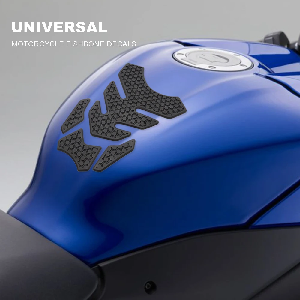 

Universal Motorcycle Fish Bone Sticker Gas Fuel Tank Protector Pad Cover Decal FOR yzfr6 yzf-r6 yzf r6 2017-2021