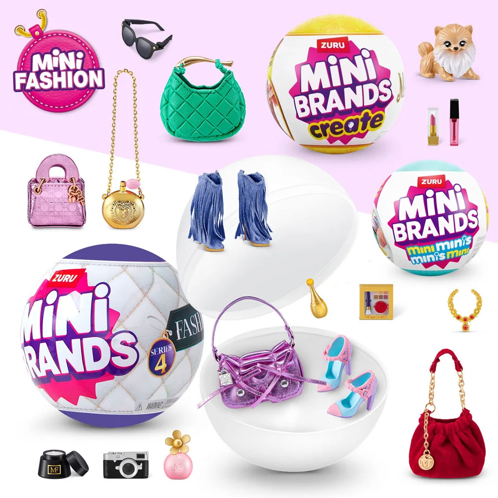 

ZURU Mini Brands Surprise Blind Ball Collectibles Series 4 Fashion & Accessories Masterpiece Art Food Refrigerator Miniatures