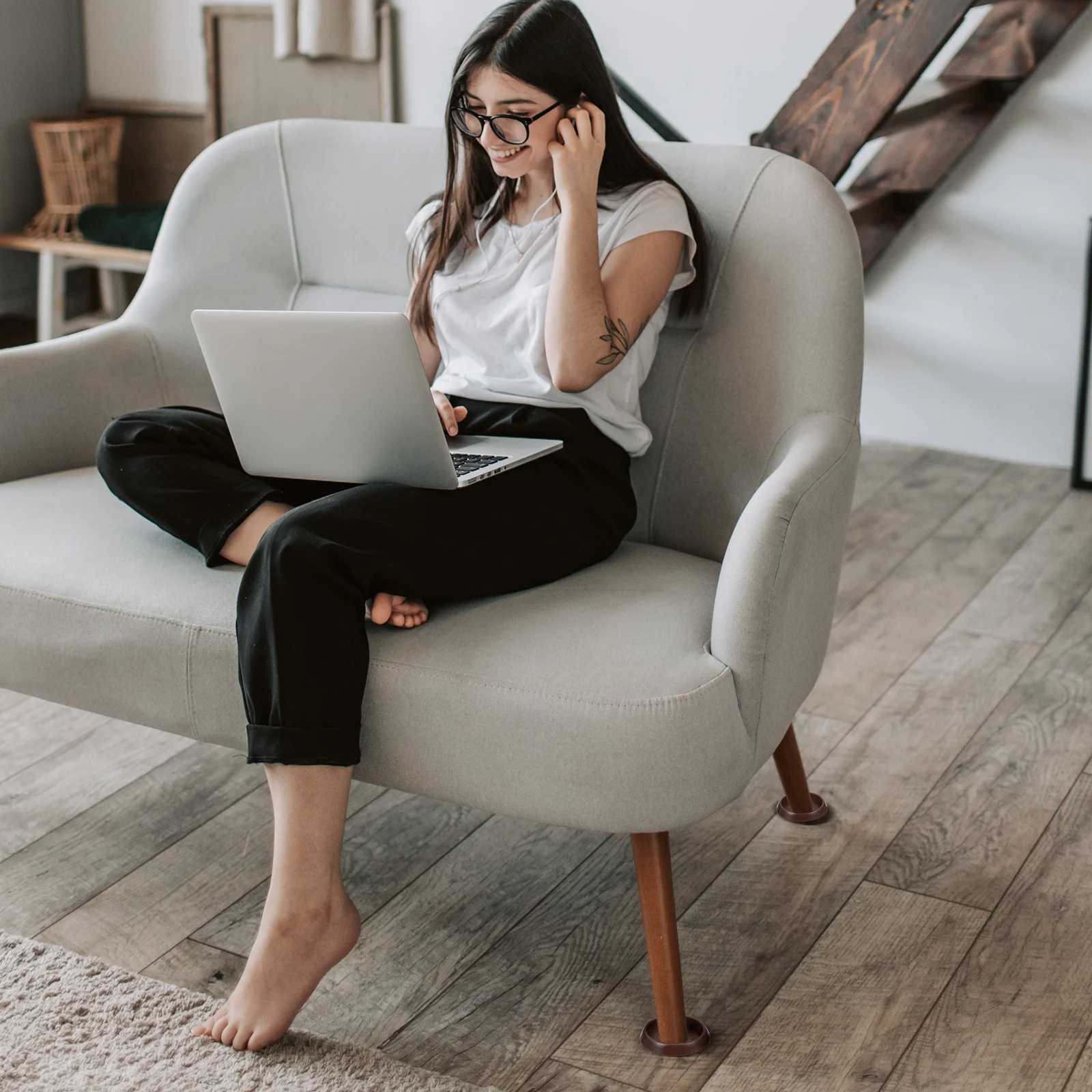 

10Pcs Anti-Slip Wheel Caster Cups Furniture Stopper Pads Furniture Floor Protectors for Sofa Chair Bed Legs Sofas Caster Cups