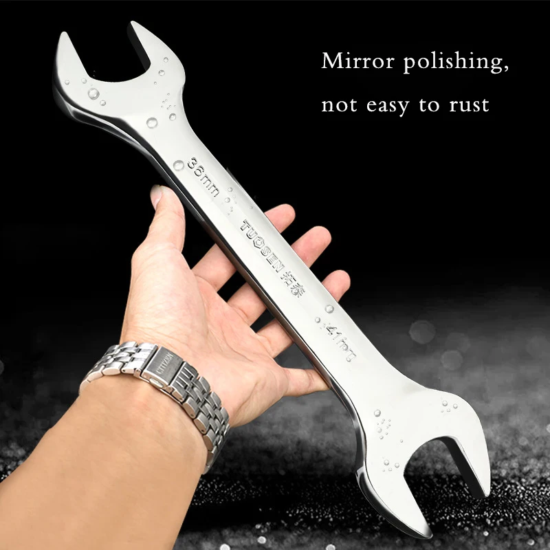 Double Headed Open-end Wrench Tool Set Hand-held Auto Repair Mirror Dual-use, Double Headed Dumb Wrench, Plastic Clip Set Wrench