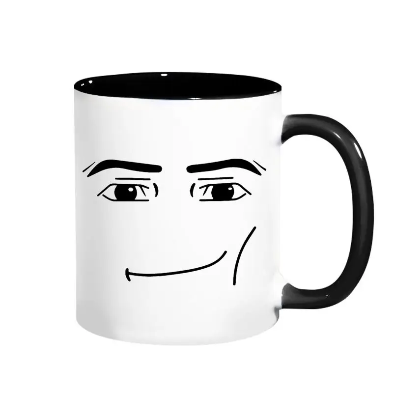 Exquisite Roblox Woman Face Expression Mug Creativity Boys Ceramics Breakfast Coffee Milk Cup Change Color Glass Birthday Gift