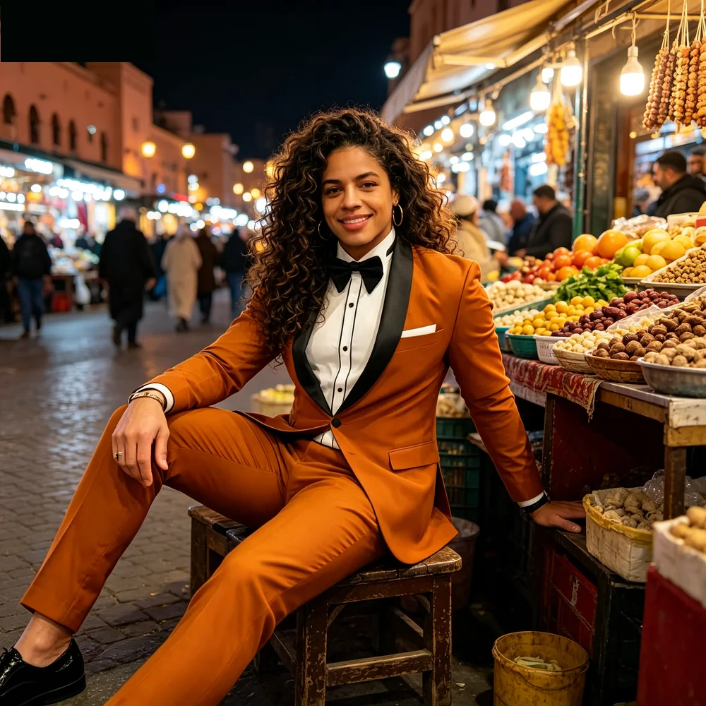 

Мужской деловой костюм-двойка с острым воротником: пиджак и брюки для вечеринок (2 предмета)