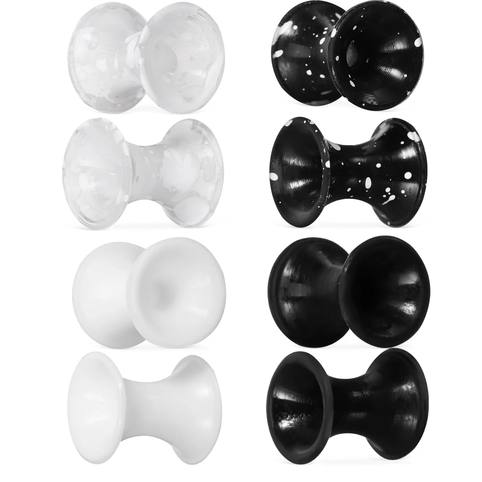 

8Pcs Flexible Silicone Ear Plugs Smooth Double Flared Tunnels for Safe Ear Stretching Jewelry Lightweight Hypoallergenic for Men