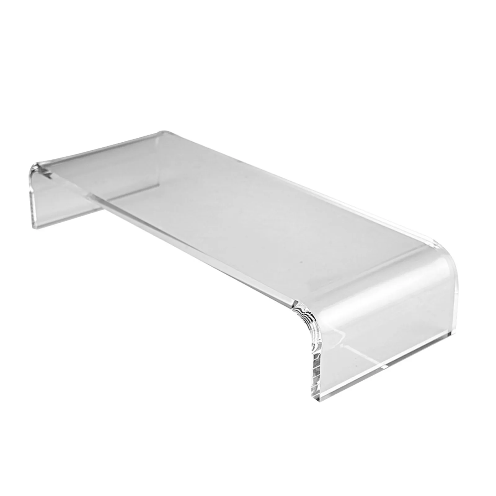 Acrylic Monitor Riser Transparent Computer Monitor Stand Desktop Laptop Screen Riser Office Storage Holder Adjustable Height