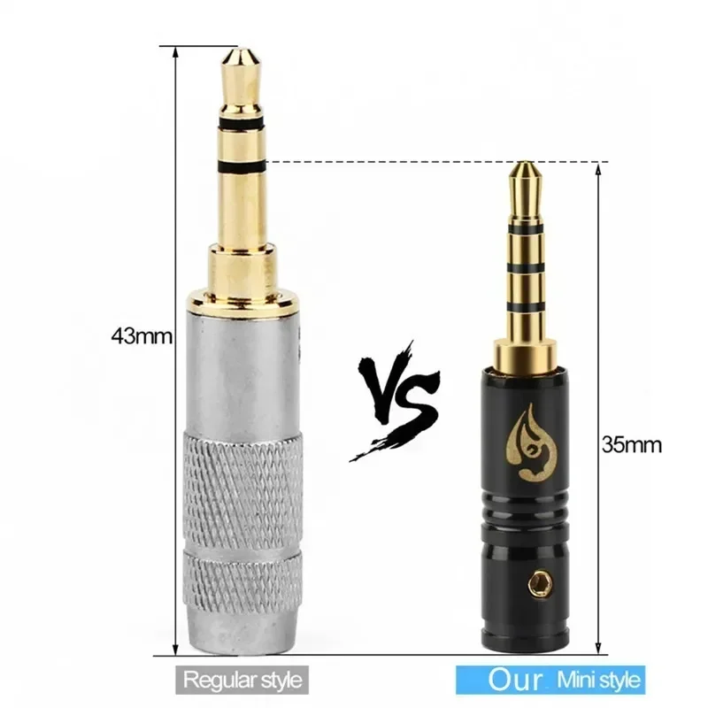 Mini 2.5mm Jack 2.5 Audio Plug Metal 4 Pole Speaker Terminal Earphone Repair Male For Soldering HiFi Headphone Wire Connector