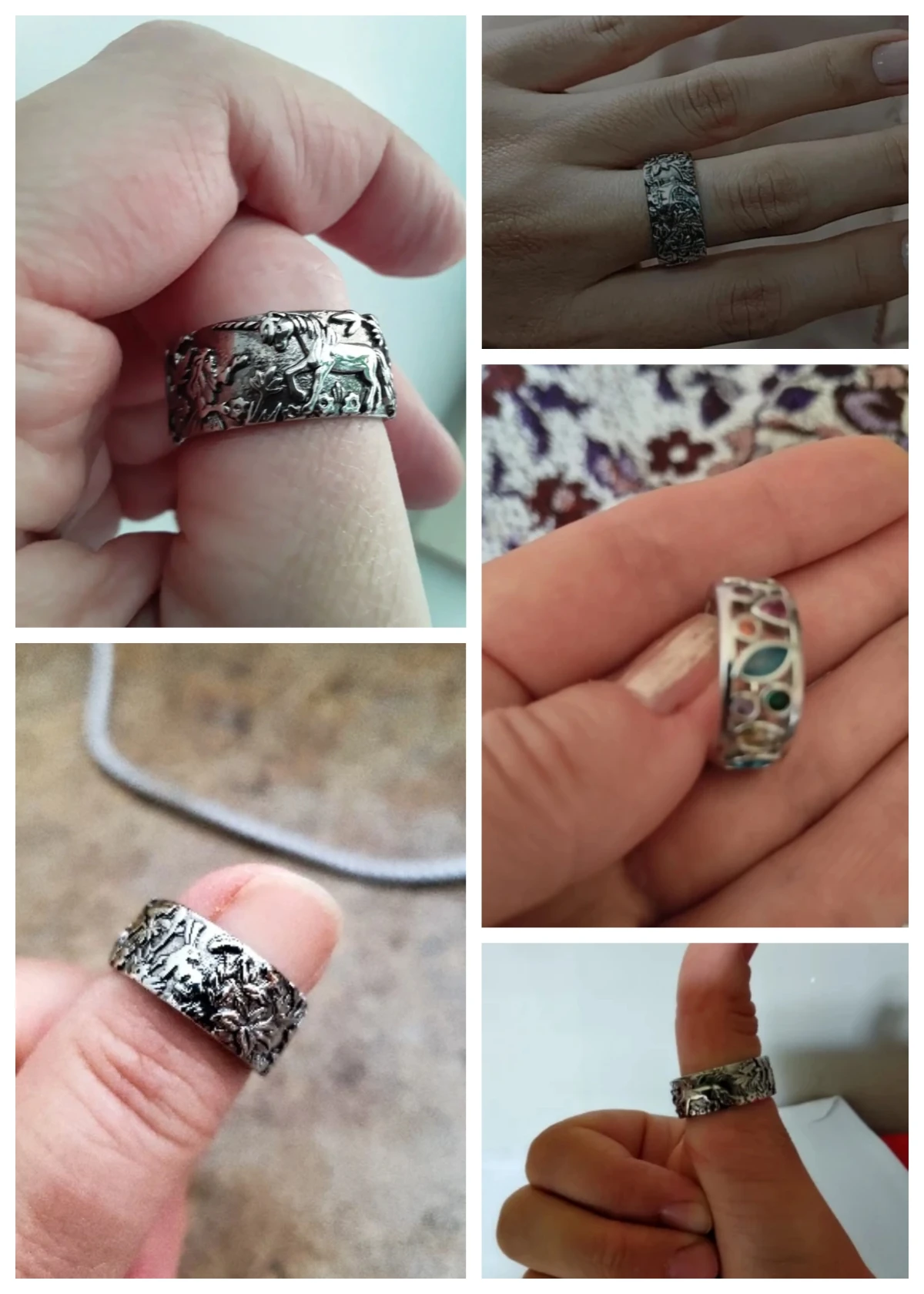 CAOSHI Handmade Carved Design Rings Women/Men Antique Punk Party Finger Rings Fancy Gifts Statement Jewelry Wholesale