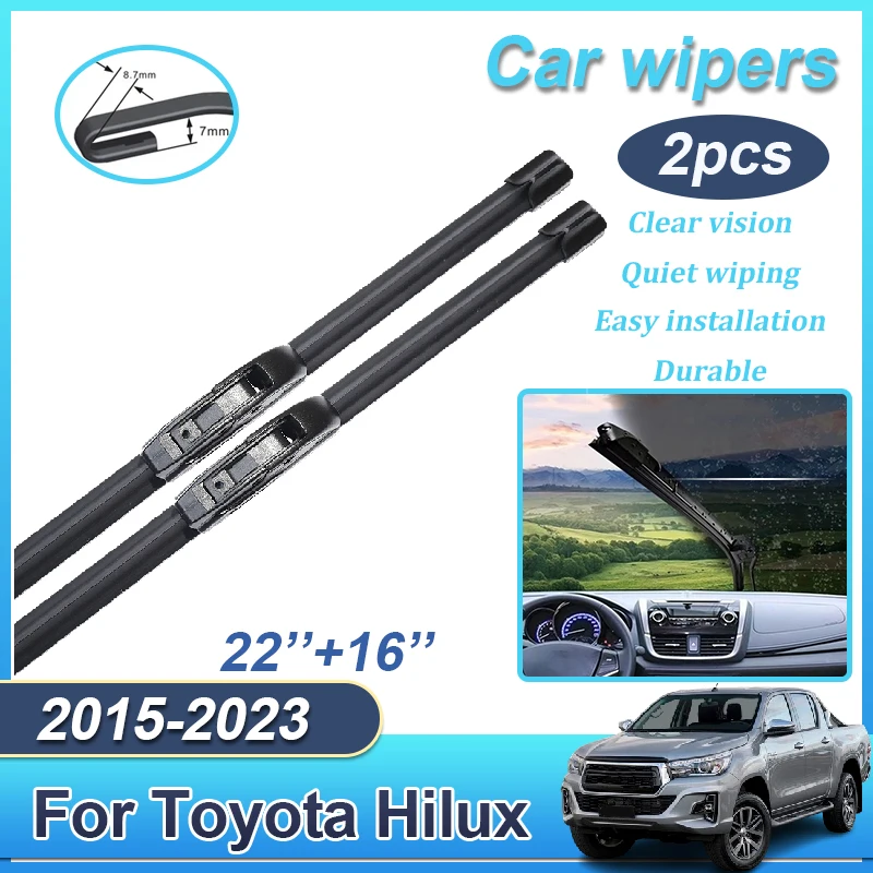 

For Toyota Hilux MK8 TMT UMW 2015 2016 2017 2018 2019 2020 2021 2022 2023 Car Windscreen Window Wiper AN110 AN120 AN130 22"+16"