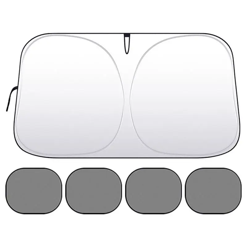 

Car Windshield Sun Shade Foldable Reflective Windshield Cover Uv Protector For Outdoor Travel Parking Hybrid Electric Vehicle
