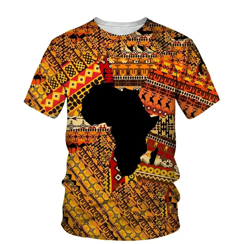 

African Ethnic Traditions Pattern Print T-Shirt Streetwewar Casual Men Women Boys Kids Tshirts Ropa Hombre Summer Male Tops Tees