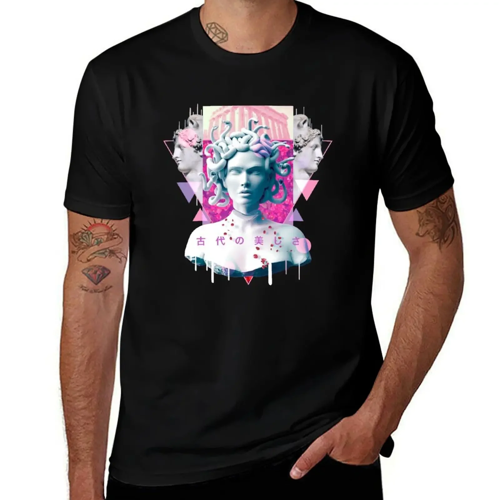 

Medusa Statue Vaporwave Aesthetic T-Shirt blanks graphic shirts vintage graphic tee mens big and tall t shirts