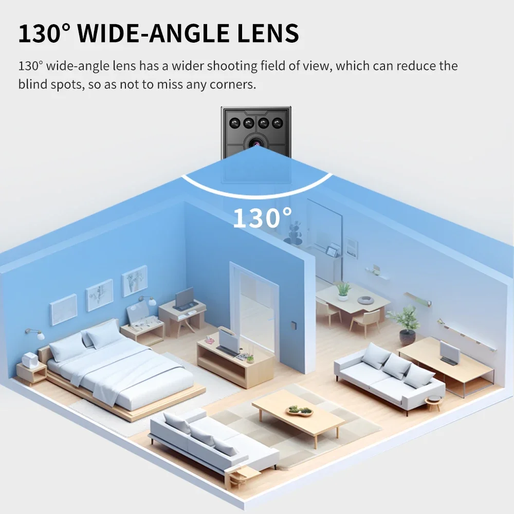 WiFi W09 HD Mini Long-Lasting Battery Life Camera Wireless Remote Monitor Camera Tiny Home IP Camera No Need To Plug in Body Cam