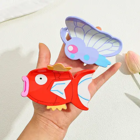 Pocket Monsters  Anime Shape Hair Claw Clips Fashion Hair Accessories for Girls Cute Hair Barrettes Valentine Birthday Gift