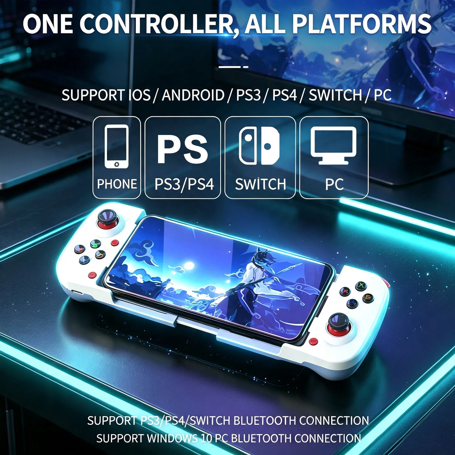 Android Tablet Gaming Accessories - يد تحكم لاسلكية D3 بتقنية البلوتوث