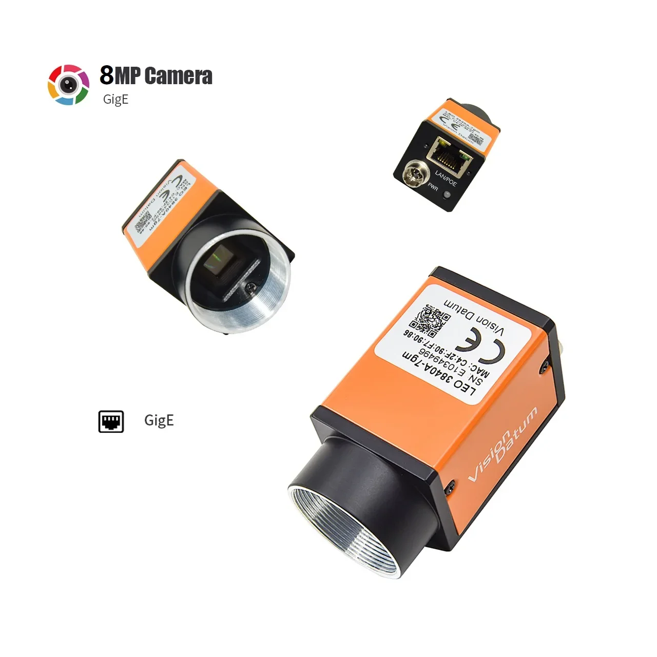 

High Resolution 8MP 13fps XGS8000 Mono GigE Global Shutter CMOS Machine Vision Industrial Camera Mars8000X-13gm