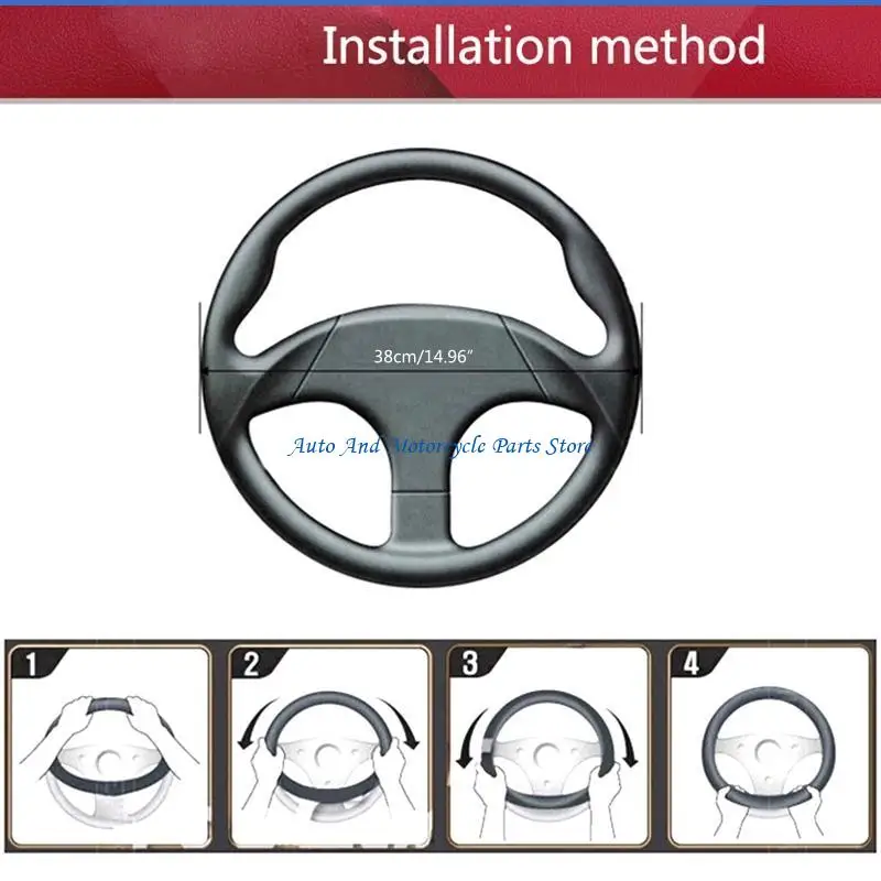 غطاء عجلة القيادة المرن P9FD، رفيع للغاية وغير قابل للانزلاق، مستدير متعدد الألوان #6